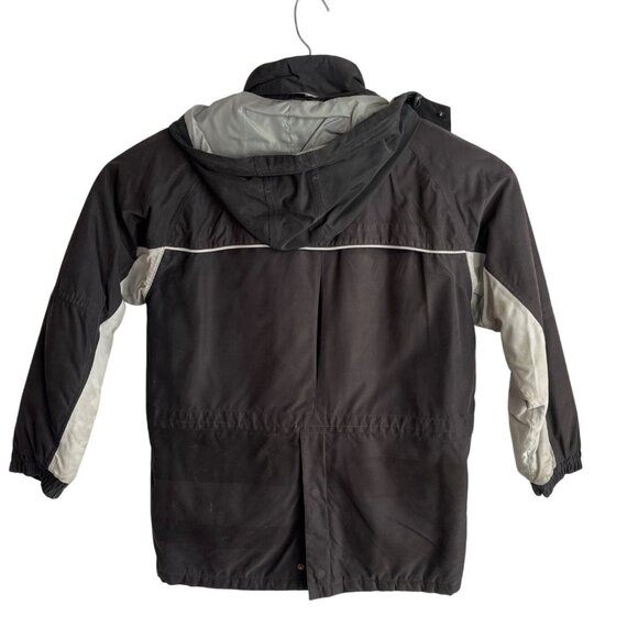 World Beater Mens XS Black & Gray Polyester Winter Jacket With Hood 57h - Picture 2 of 10